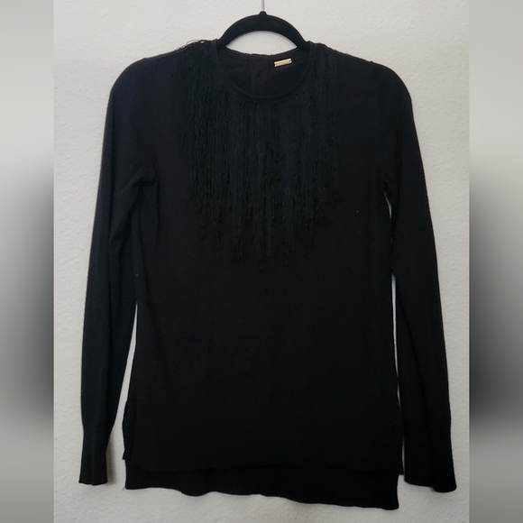 Adam LIPPES Long-Sleeve Fringed Crewneck Sweater - Picture 2 of 14